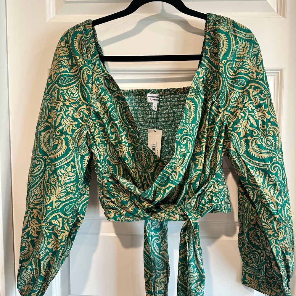 The Drop x Sruthi Jayadevan Boho Peasant Blouse - NWT - Picture 5 of 8